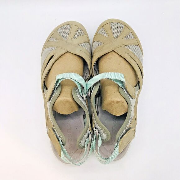 Easy Spirit Explore 24 SeeSplash Women's 10WW Tan/Mint Leather Slingback Sandal - Picture 6 of 11